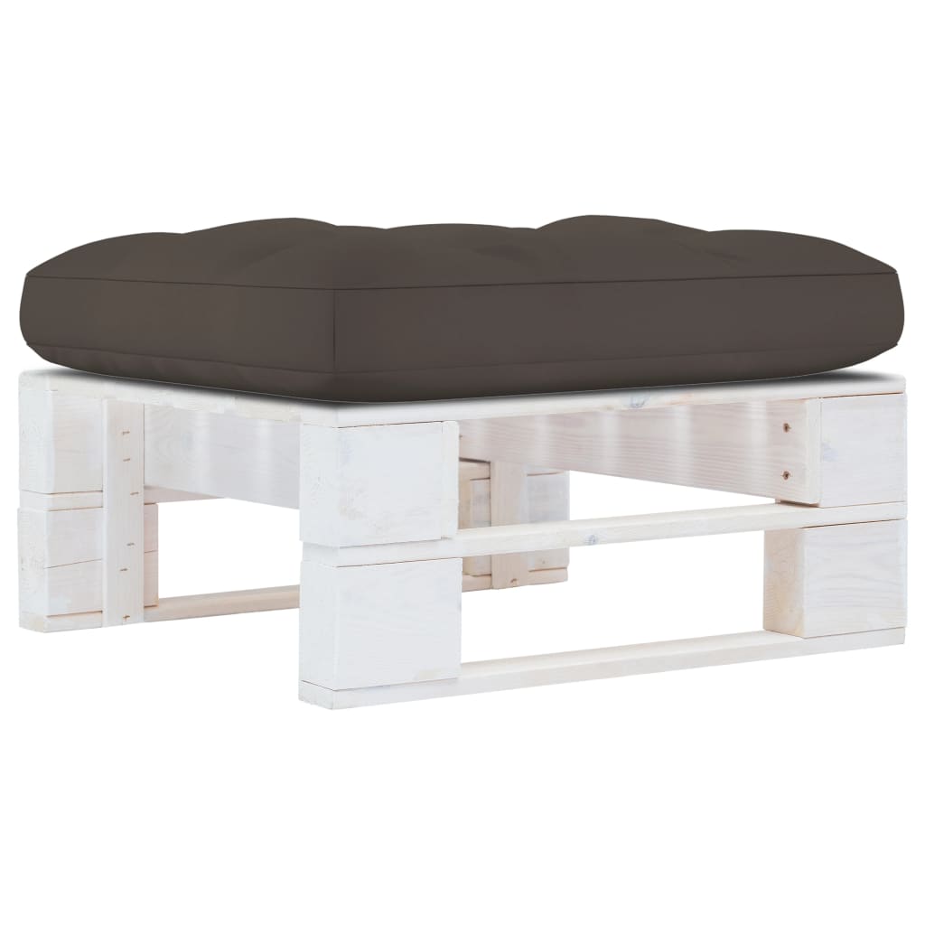 Maison Exclusive - Ottomana Da Giardino Pallet In Legno Di Pino Impregnato Grigio 88443127 - 5