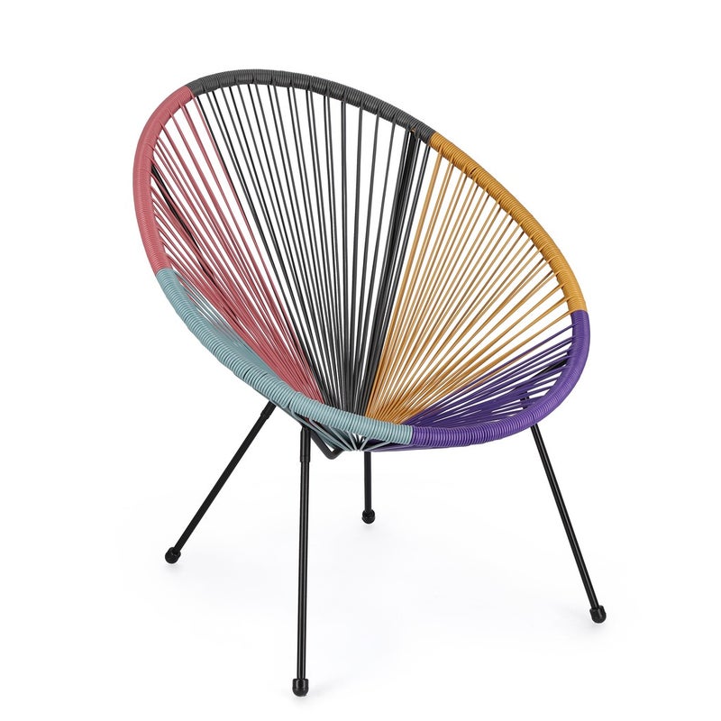 Fotel zewnętrzny z liny o designie spaghetti Bizzotto Parker