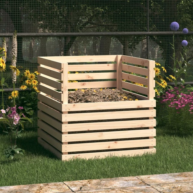 vidaXL Composteur 80x80x78 cm Bois massif de pin
