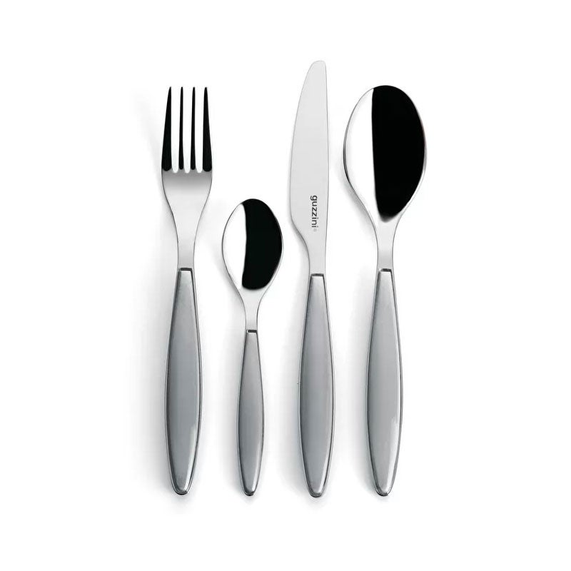 Zestaw Sztućców Guzzini 24-elementowy "Feeling" w kolorze Szarym Niebieskim