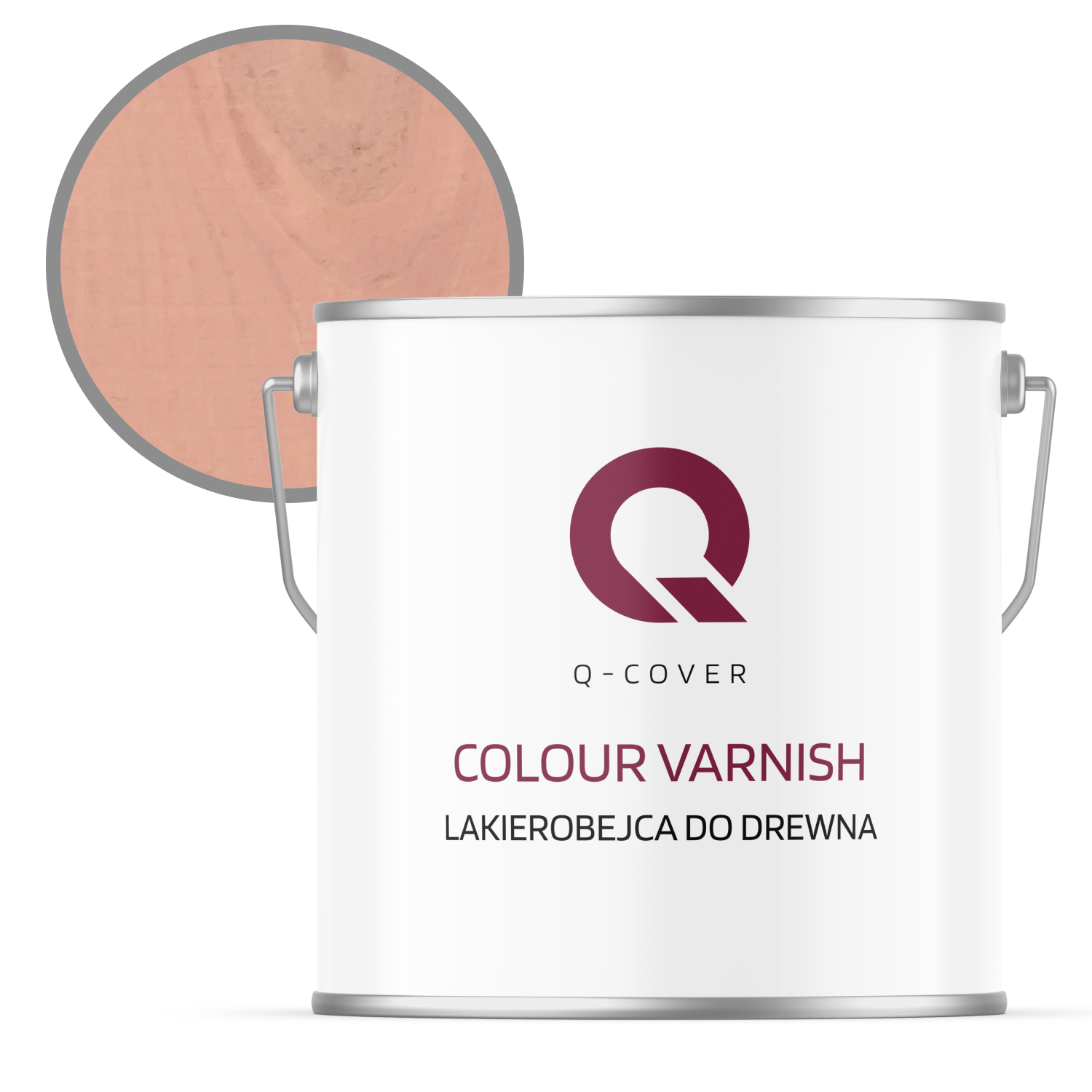 Lakierobejca do Drewna 3w1 Q-Cover Łososiowy H5533 Satyna 5L