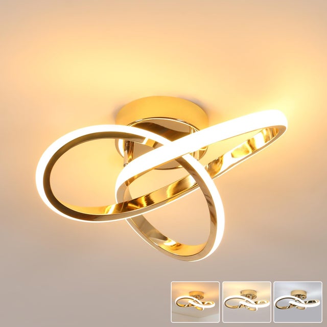 Lampa sufitowa LED 40 cm, energooszczędny żyrandol LED, nowoczesna lampa sufitowa,lampa LED do korytarza, 3 temperatury barwowe (3000 K-6000 K)