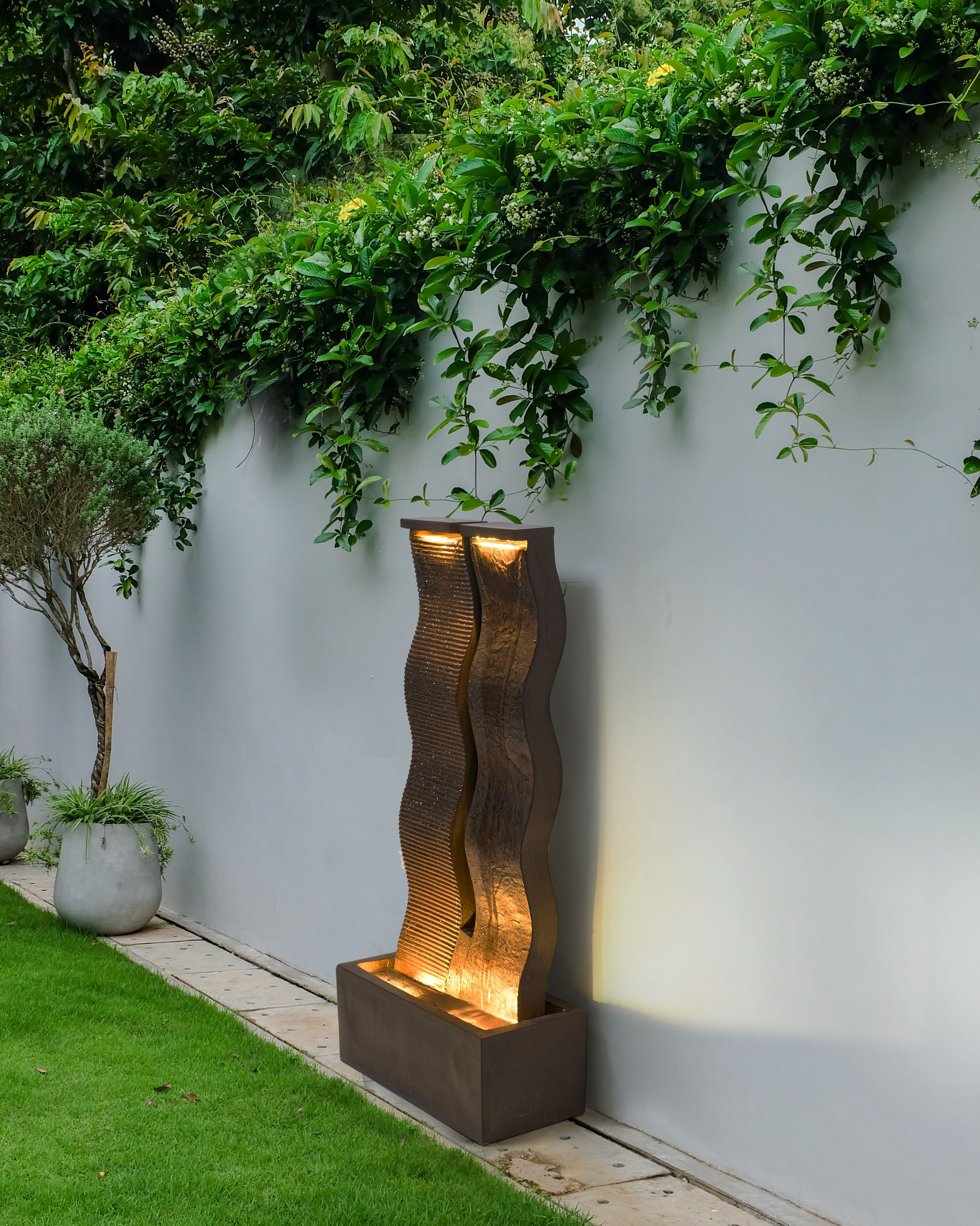 Fontaine de jardin SUNLINE LED Marron - 2