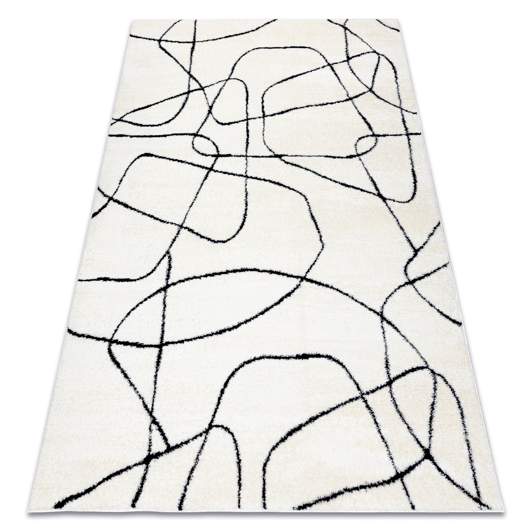 Dywan MODE 8522 abstrakcja krem / czarny 200x290 cm