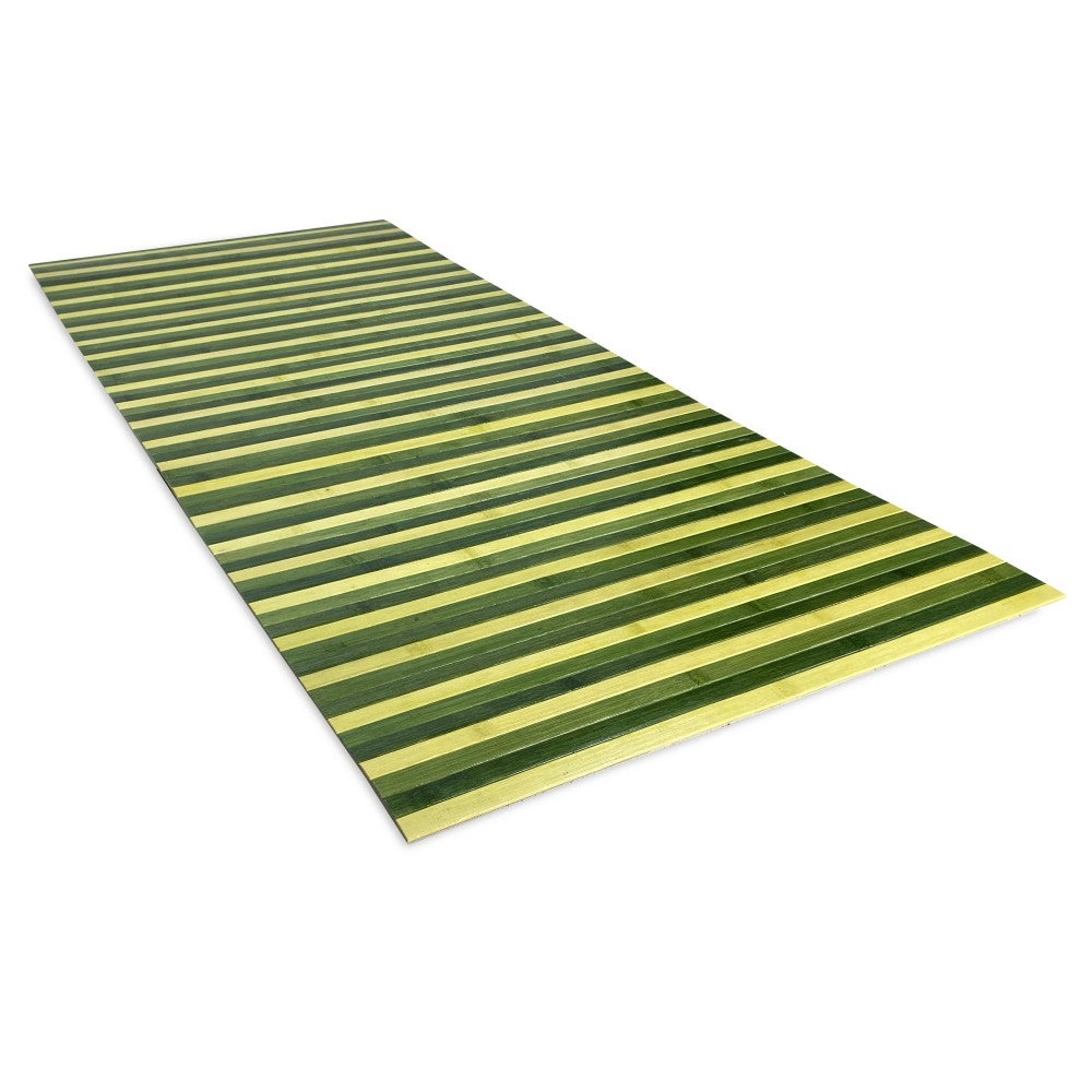 TAPIS de CUISINE WOODY en BOIS de BAMBOU, OMBRÉE de VERT, de toutes les tailles Cm. 50x120 - 4