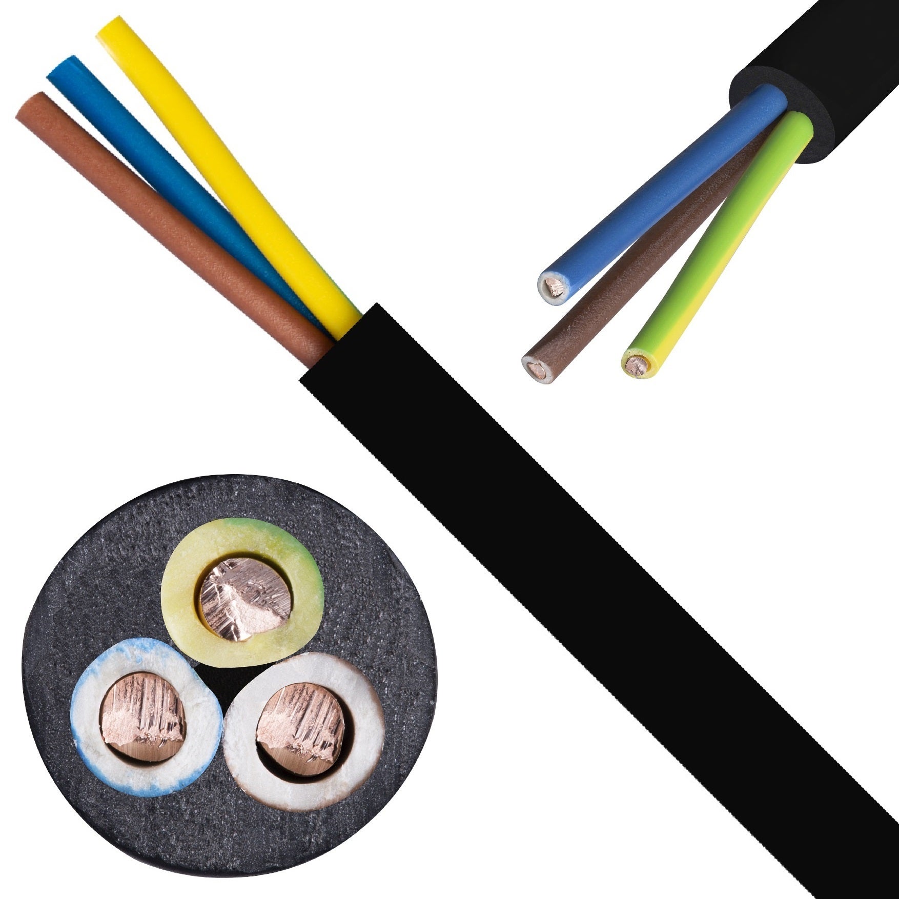 Kabel energetyczny ziemny YKY 3x2,5mm2 czarny 0,6/1kV drut NKT 500m