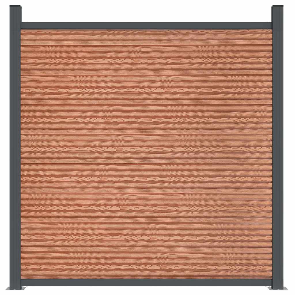 Panneau de clôture marron 1045 x 186 cm WPC - 5