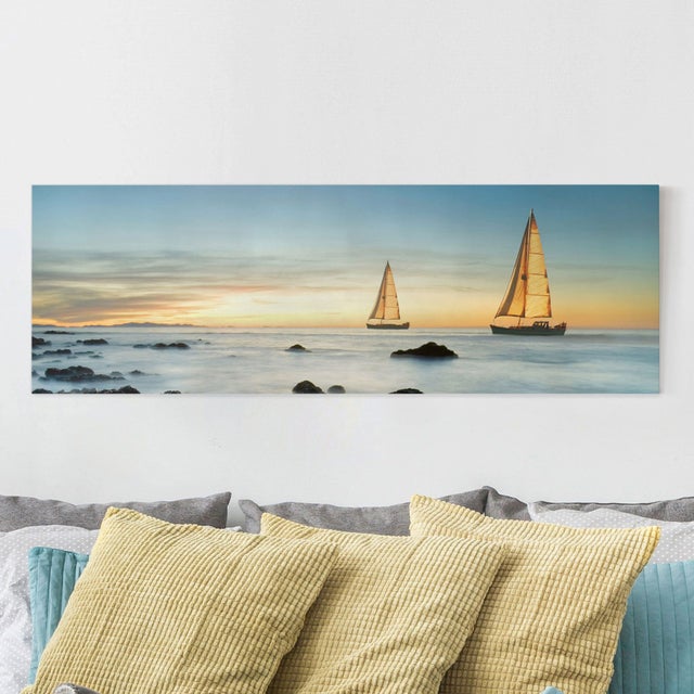 Tableau Sur Toile Voilier Bateau Ancien - 50x70 Cm - Graphisme Et Peinture