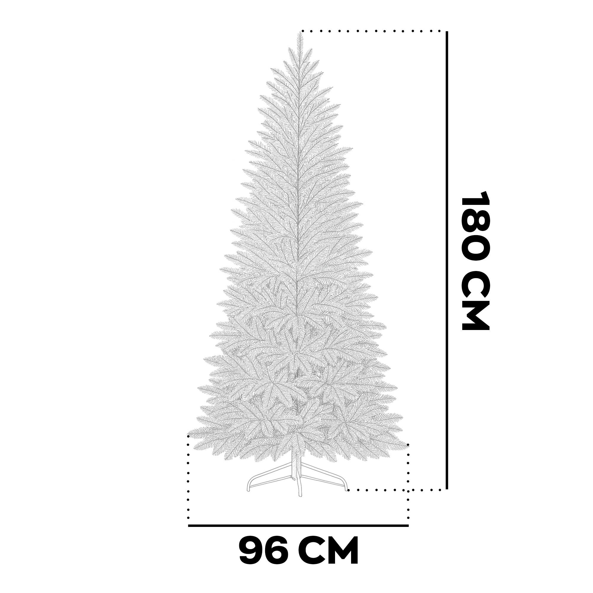 Venus - Albero di Natale effetto realistico in PE e PVC ø96x180H, 937 Punte - 5