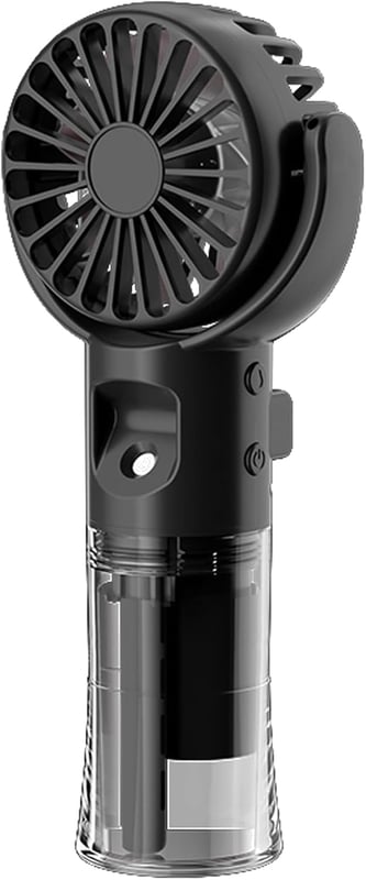 Mały, przenośny wentylator z mgiełką wodną, ładowany przez USB, z 4 prędkościami, mały, lekki wentylator chłodzący do użytku wewnątrz pomieszczeń