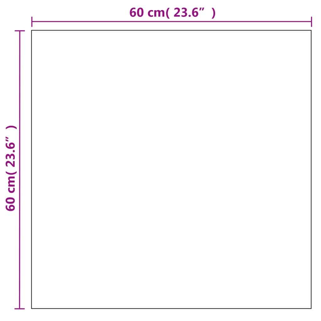 Miroir mural carré 60 x 60 cm Verre vidaXL - 3