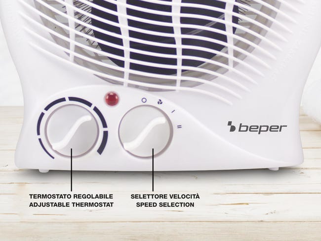 Termoventilatore Da Bagno BEPER 2000W - Con Termostato Regolabile, Modalità ECO E Ventilazione, Maniglia Per Trasporto - Foto 4