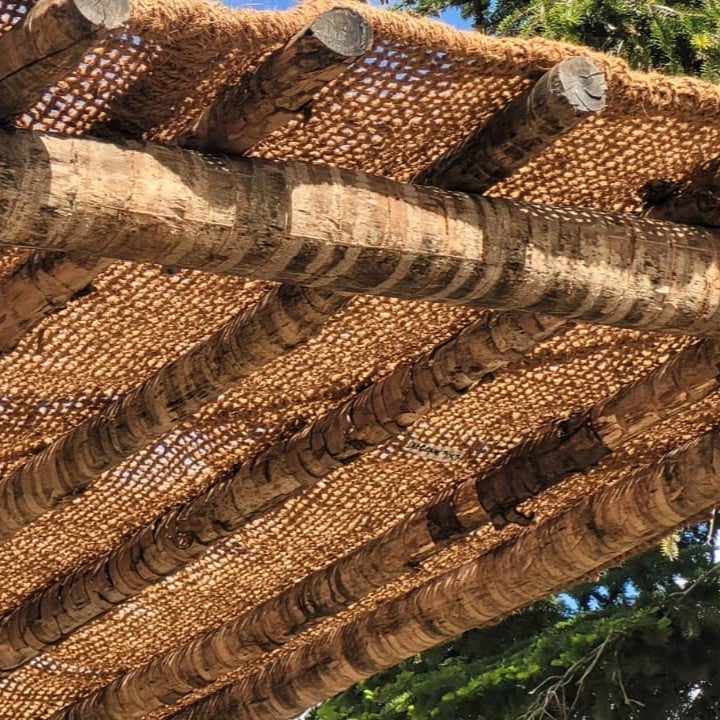 Toldo Sombreo de Fibra de Coco 3x3 m SIN anclajes 100 % Natural / Ideal para Pérgola - 7