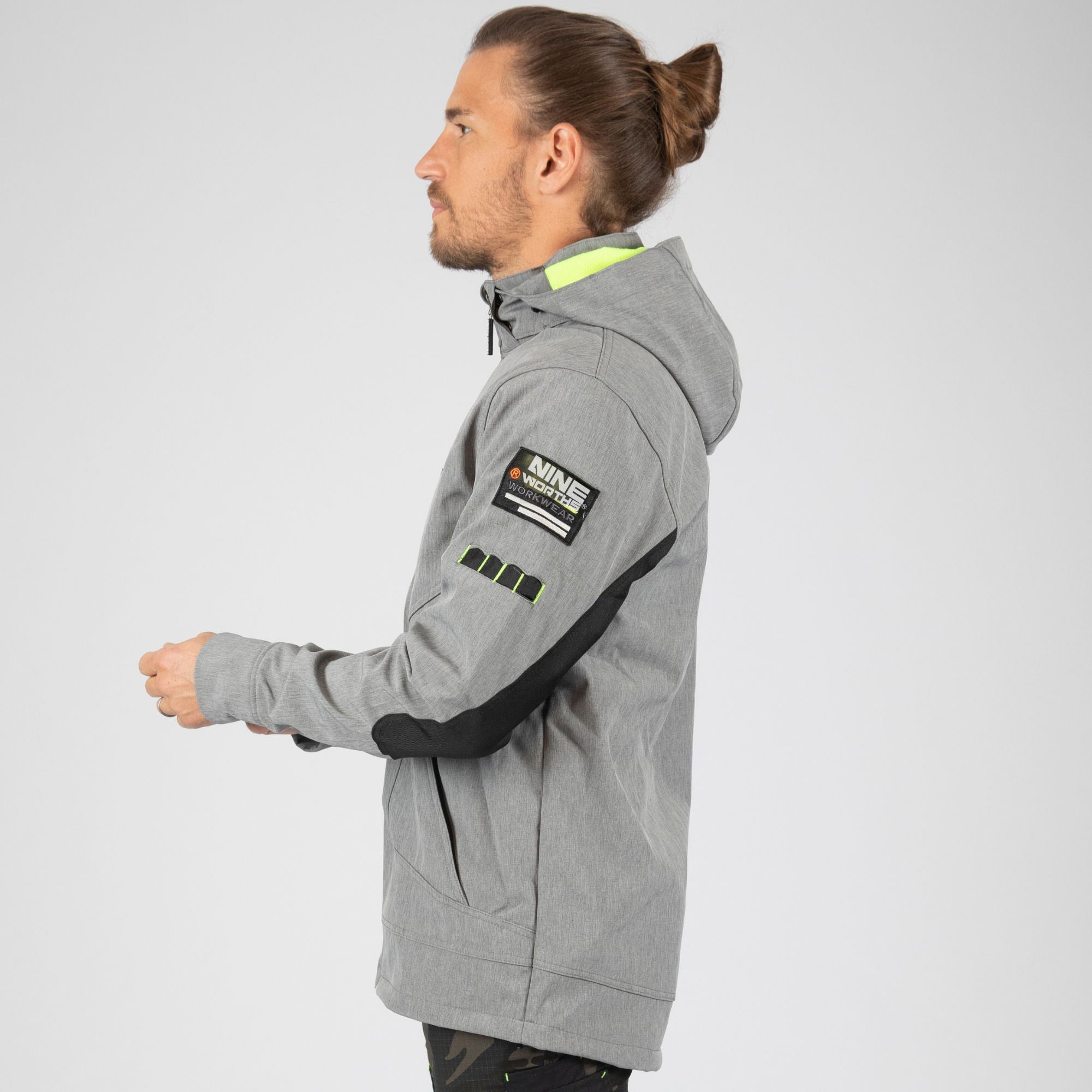 BOREL - BLOUSON DE TRAVAIL EN SOFTSHELL - 1511 Gris chiné , Jaune fluo 3XL - 5