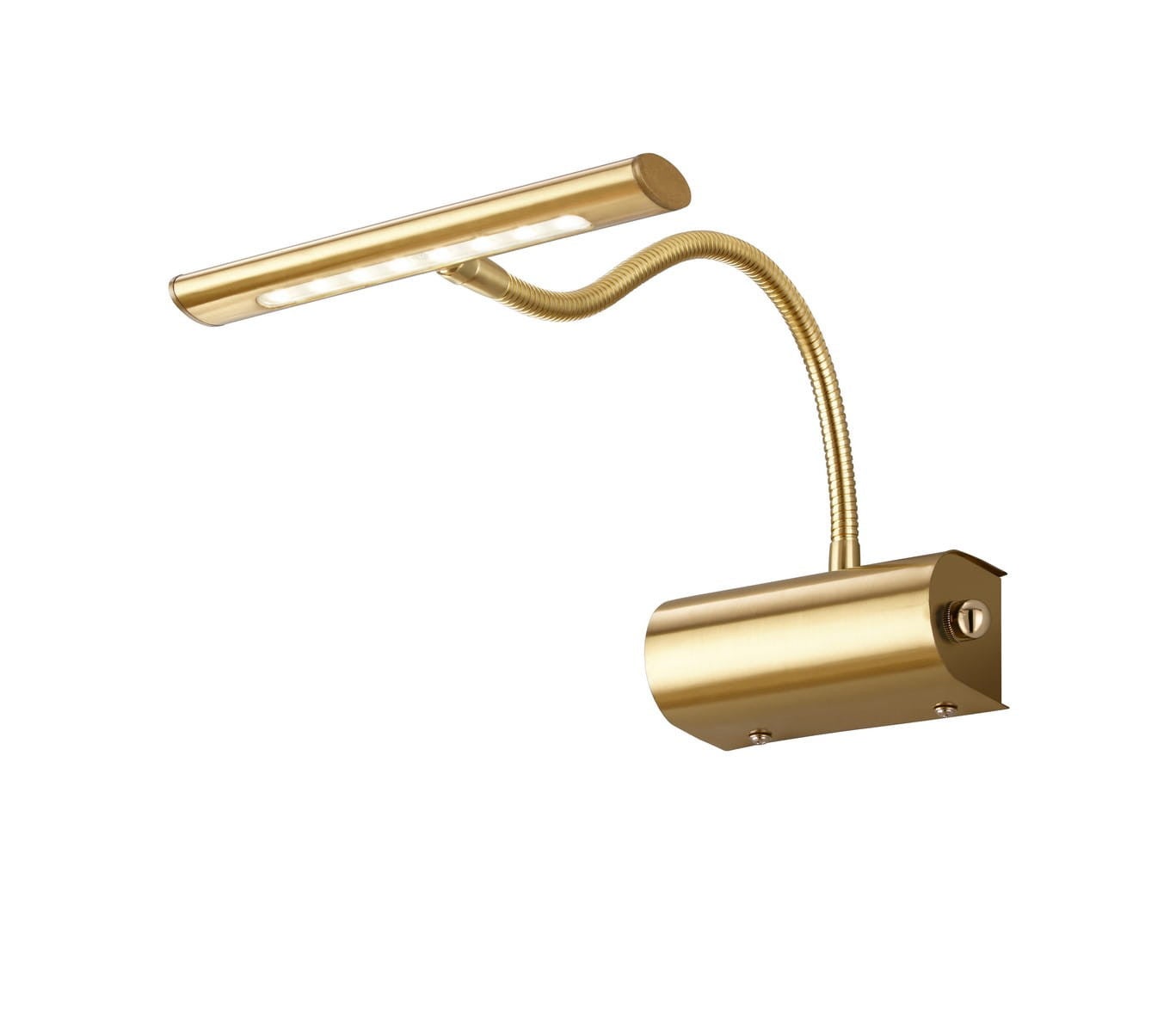 Kinkiet ścienny Curtis mosiężno-biały LED 4W 3000K 380lm wym: 35 x 18 x 18 cm metal IP20 Trio