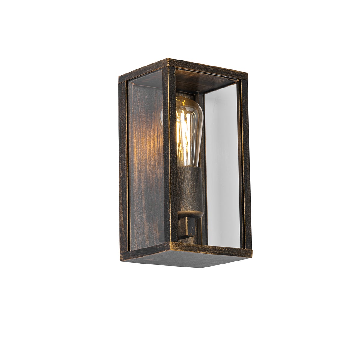 Lampa ścienna w stylu vintage antyczne złoto 26 cm IP44 - Charlois