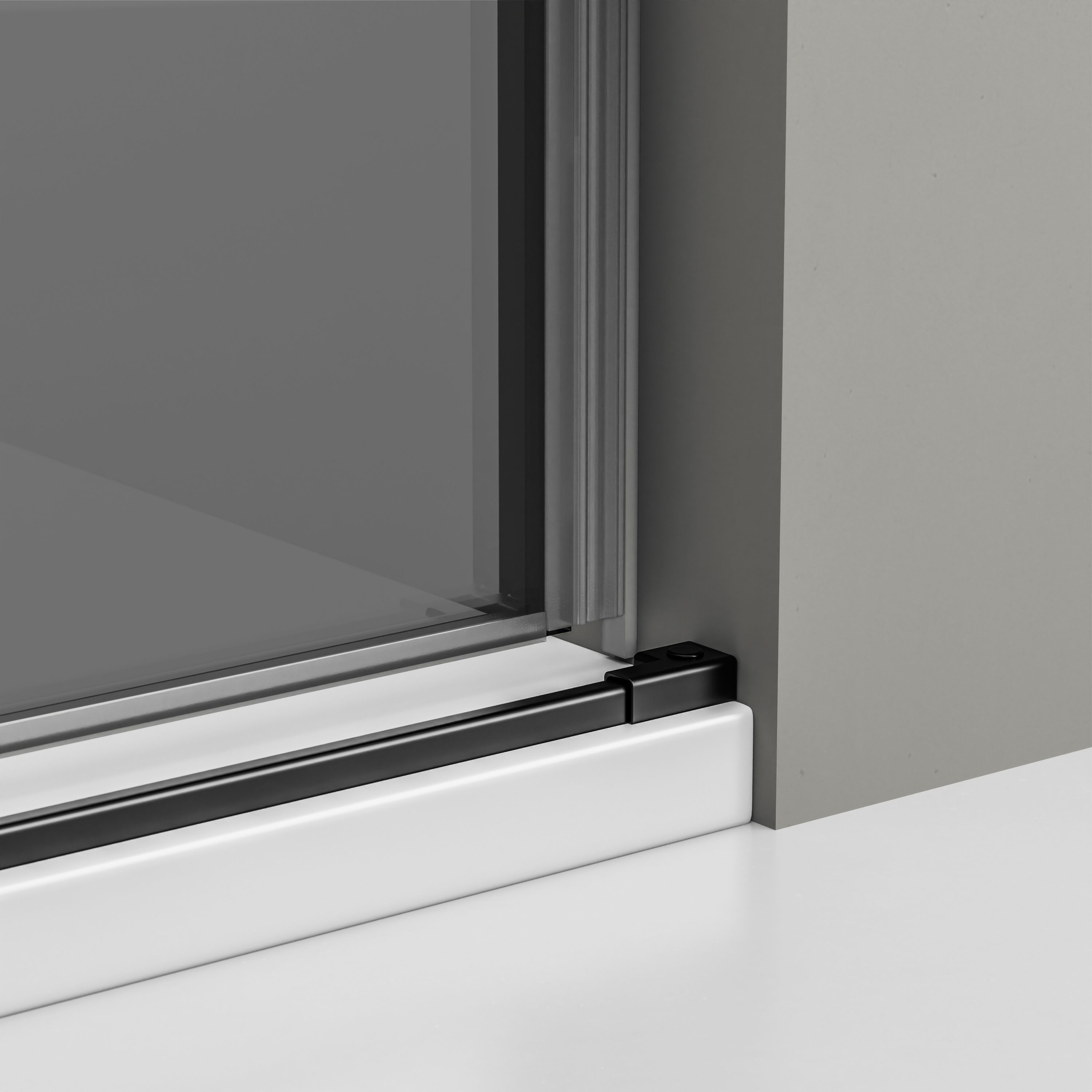 Bernstein Drzwi prysznicowe wnękowe przesuwne NT806 FLEX szkło ESG 6mm profil czarny mat 120 cm - 3