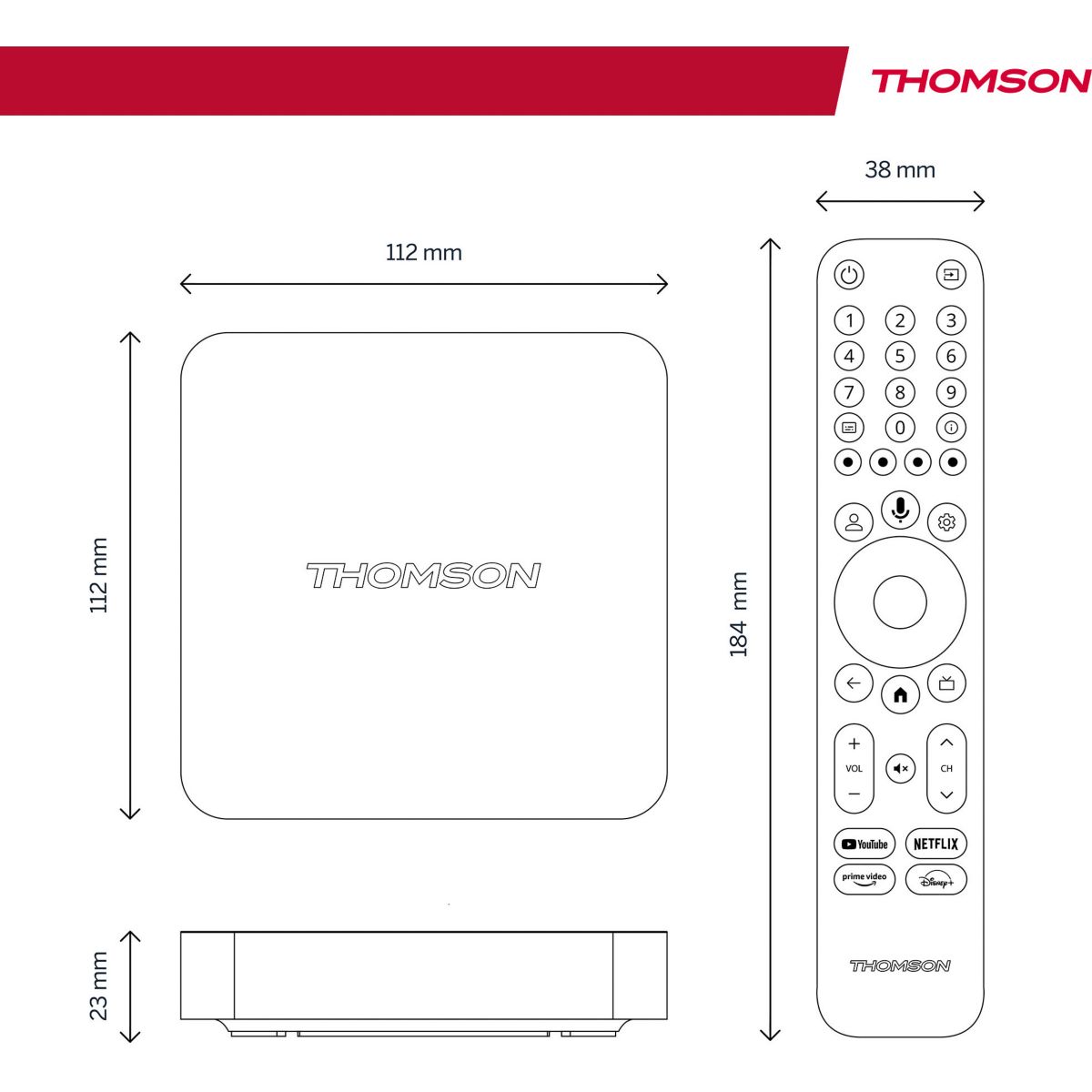 Passerelle multimédia THOMSON 240G Box 4K avec Google TV - 8