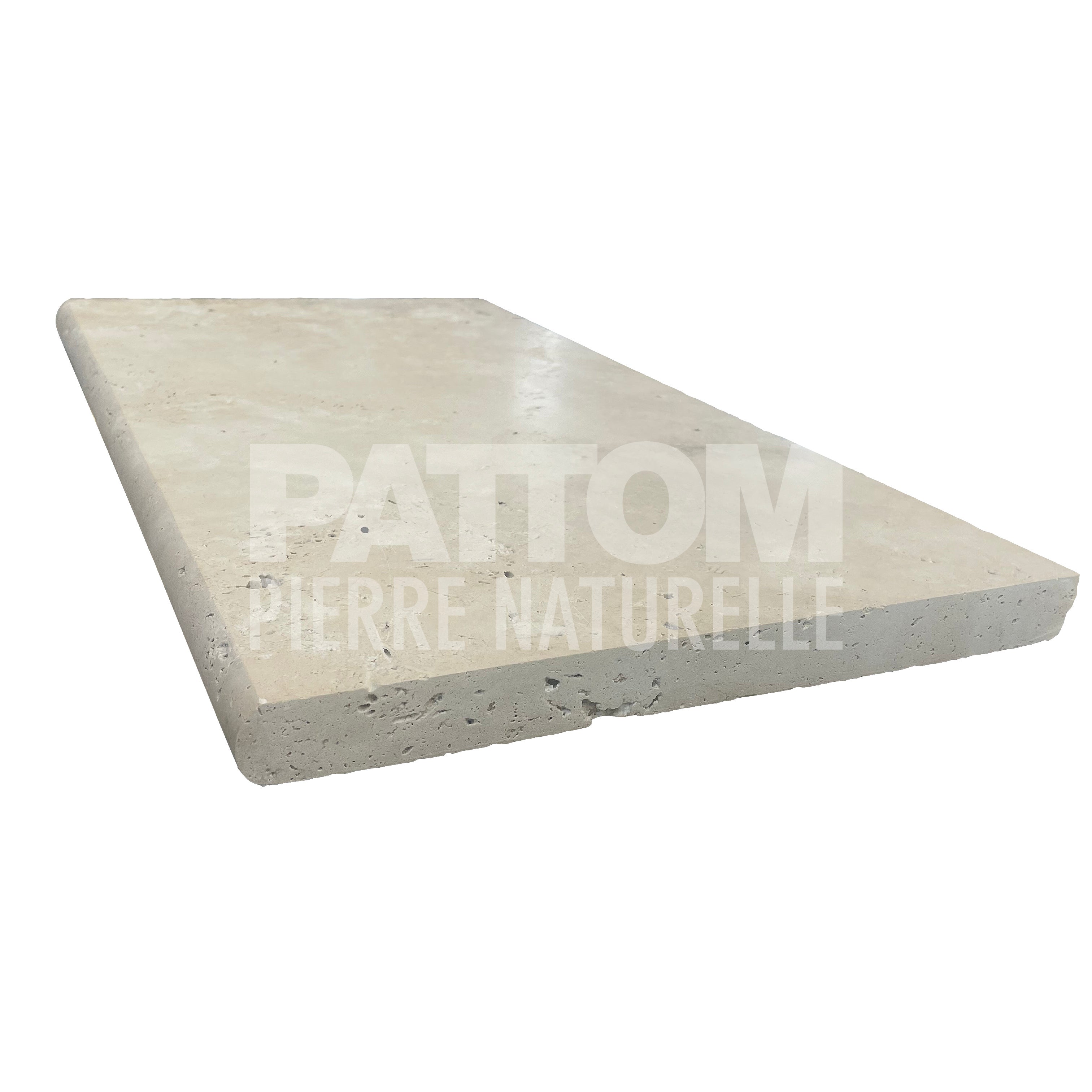 Margelle travertin light premium, 33 x 61 Epaisseur 3cm nez arrondi (vendu à la piéce) - 4