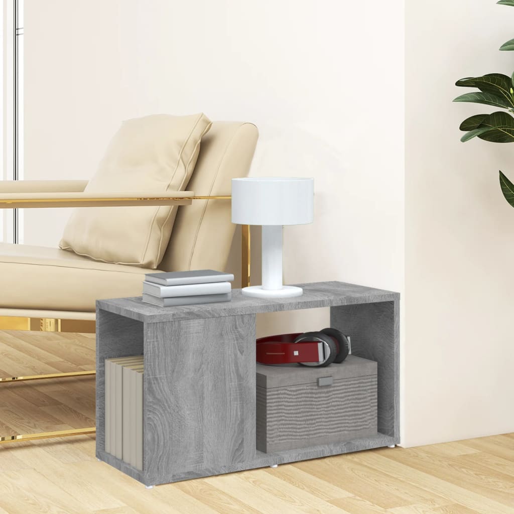 Mueble de TV - Mesa de TV madera contrachapada gris Sonoma 60x24x32 cm - 3