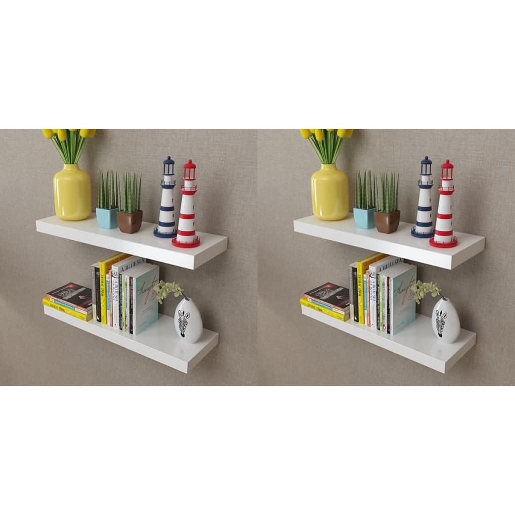Maison exclusive - estantes de pared 4 unidades blanco 60 cm