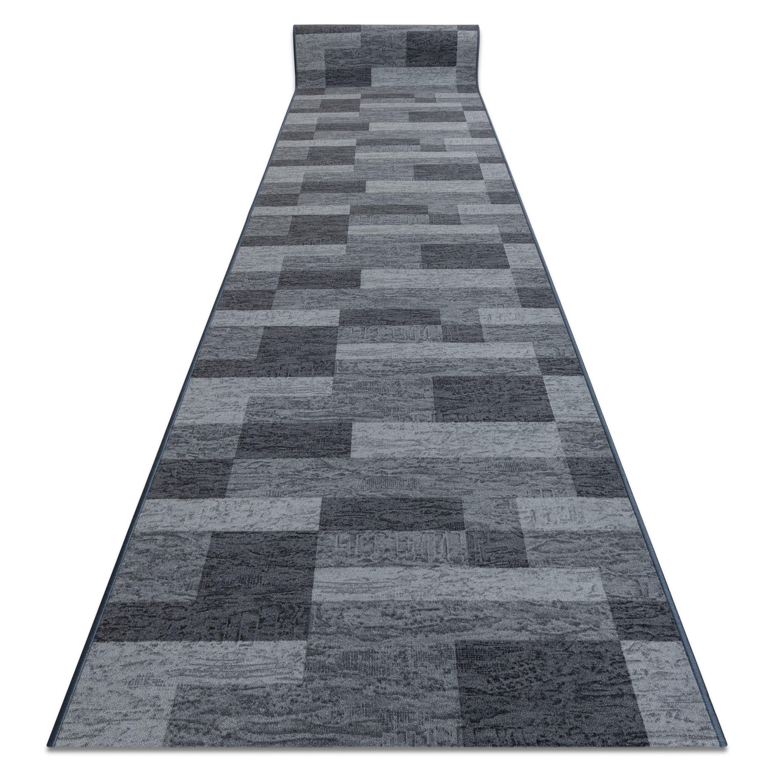 Alfombra de pasillo con refuerzo de goma icona gris 120cm 120x240 cm