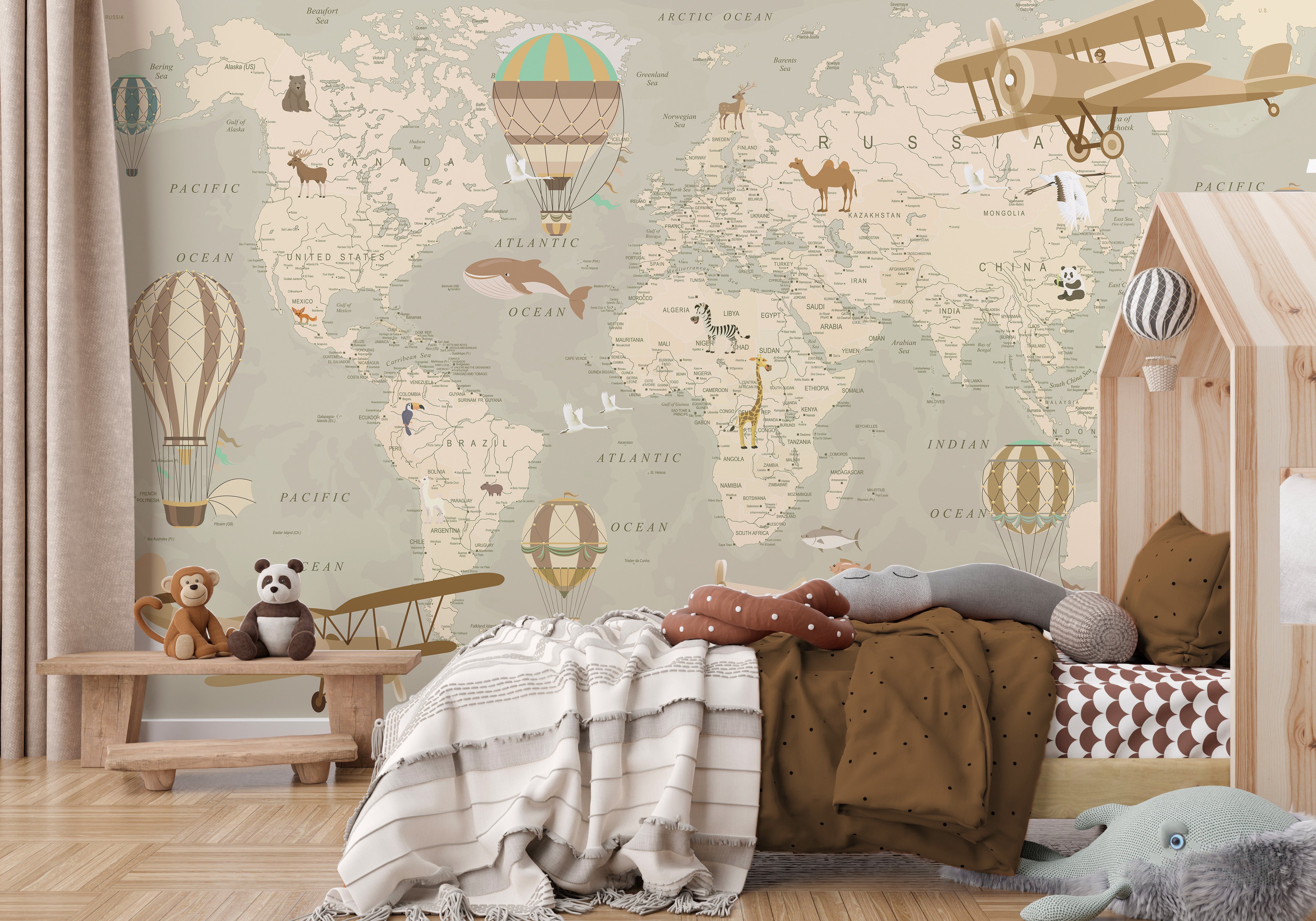 Papier peint enfant voyage au pays des rêves