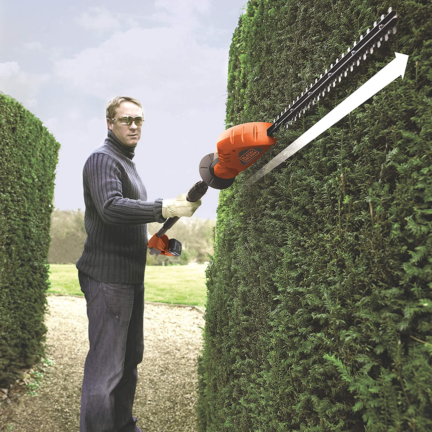 Taille-haie sans fil 18 V avec lame réglable de 43 cm – GTC 1843 L20 Compact – Black & Decker - 2