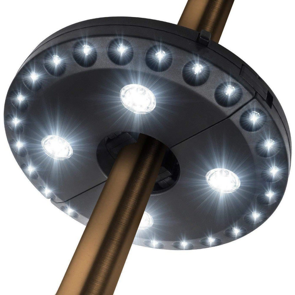 Lampki do parasola Patio Parapluie Light z trybami jasności diod LED o natężeniu luksów x AA zasilane bateriami lekki pałąk do parasoli tarasowych