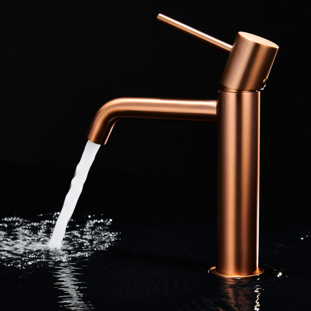 Mitigeur Lavabo Salle de Bain or rose cuivré – Bec Bas Anti-Calcaire – Design Moderne - MONZA IMEX - 2