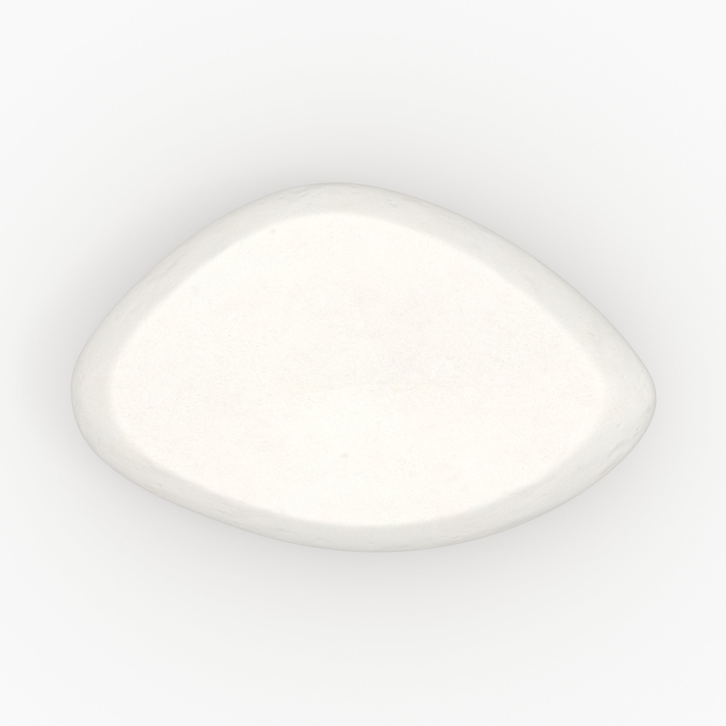 Table basse ovale blanche en fibre d'argile effet béton 105 cm - Maui - 7