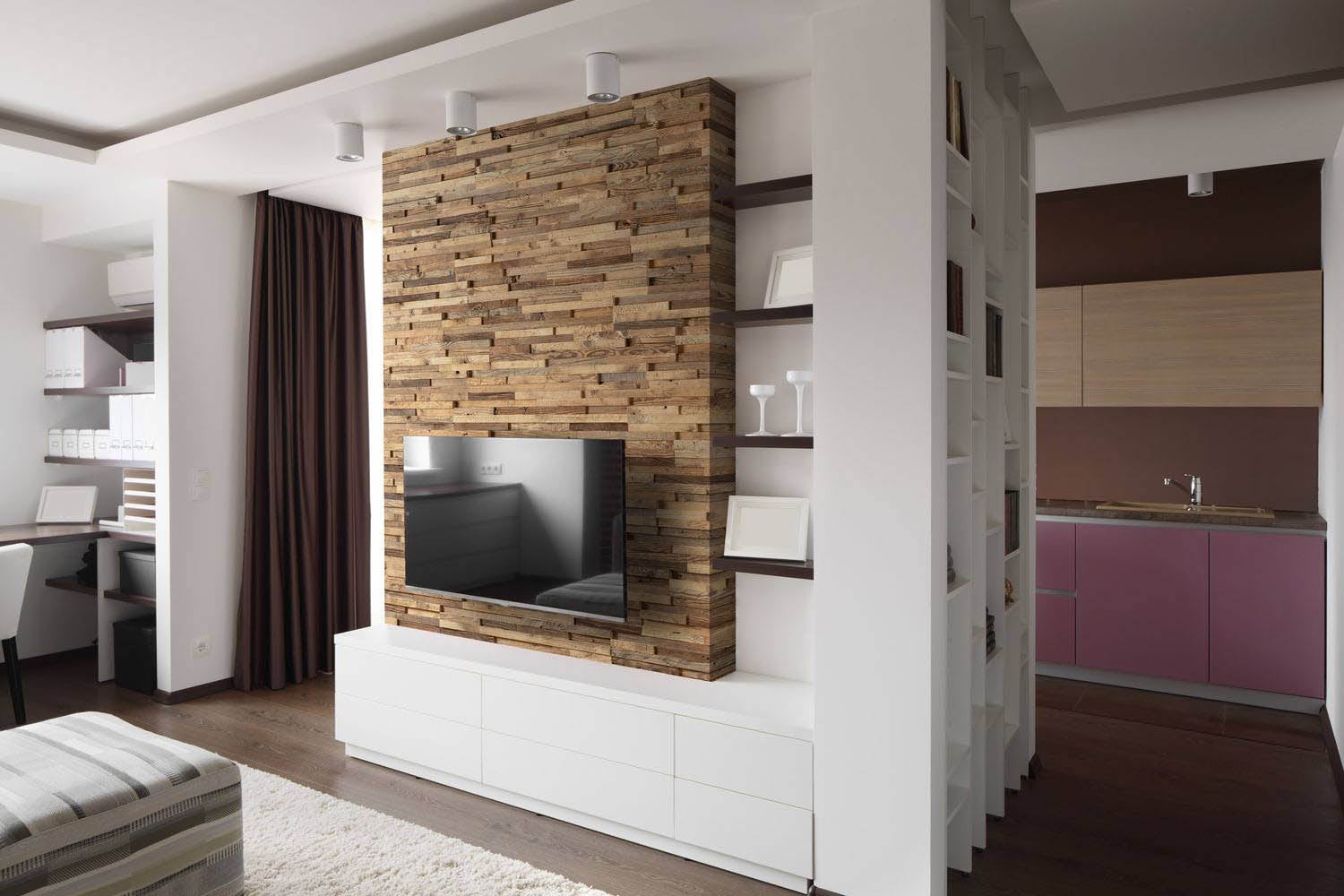 Plaquette de parement en bois effet 3D A PRIORI - Bois récupéré - 72 x 10cm - 14 panneaux - 1m² - 6