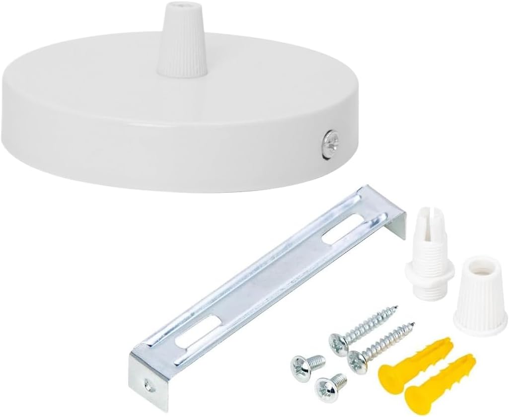 Oprawa oświetleniowa część metalowa puszka przyłączeniowa okrągły klosz z otworem rozetka sufitowa pawilon pasuje do wszystkich lamp mm x mm