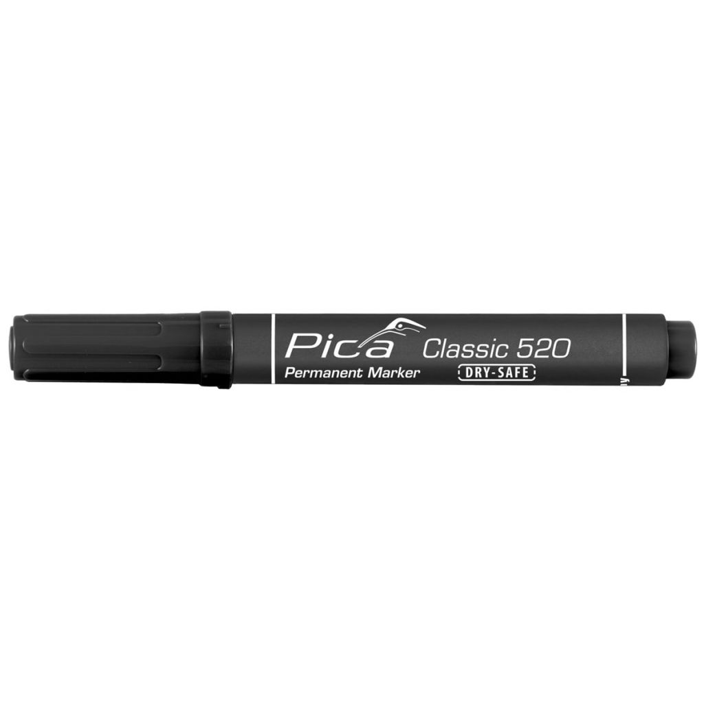 Marker permanentny Pica Classic, czarny, grubość linii 1-4 mm - 520/46