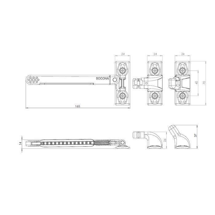 Entrebâilleur Stickair SOCONA PVC Blanc - G21LM - 2