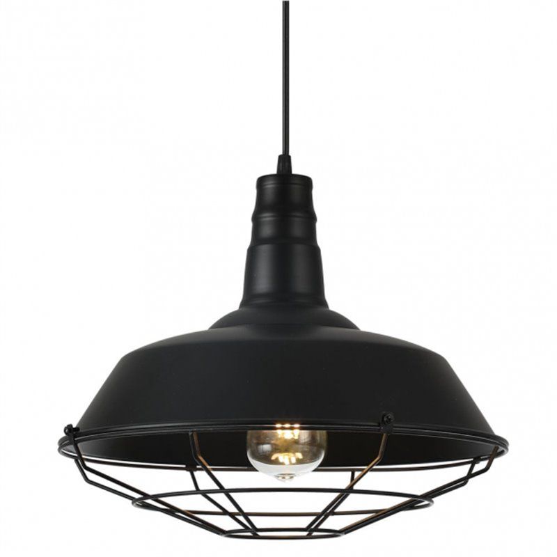 FLAMENCO noir style industriel pendentif 1 lumière 36 cm FABRILAMP - 4