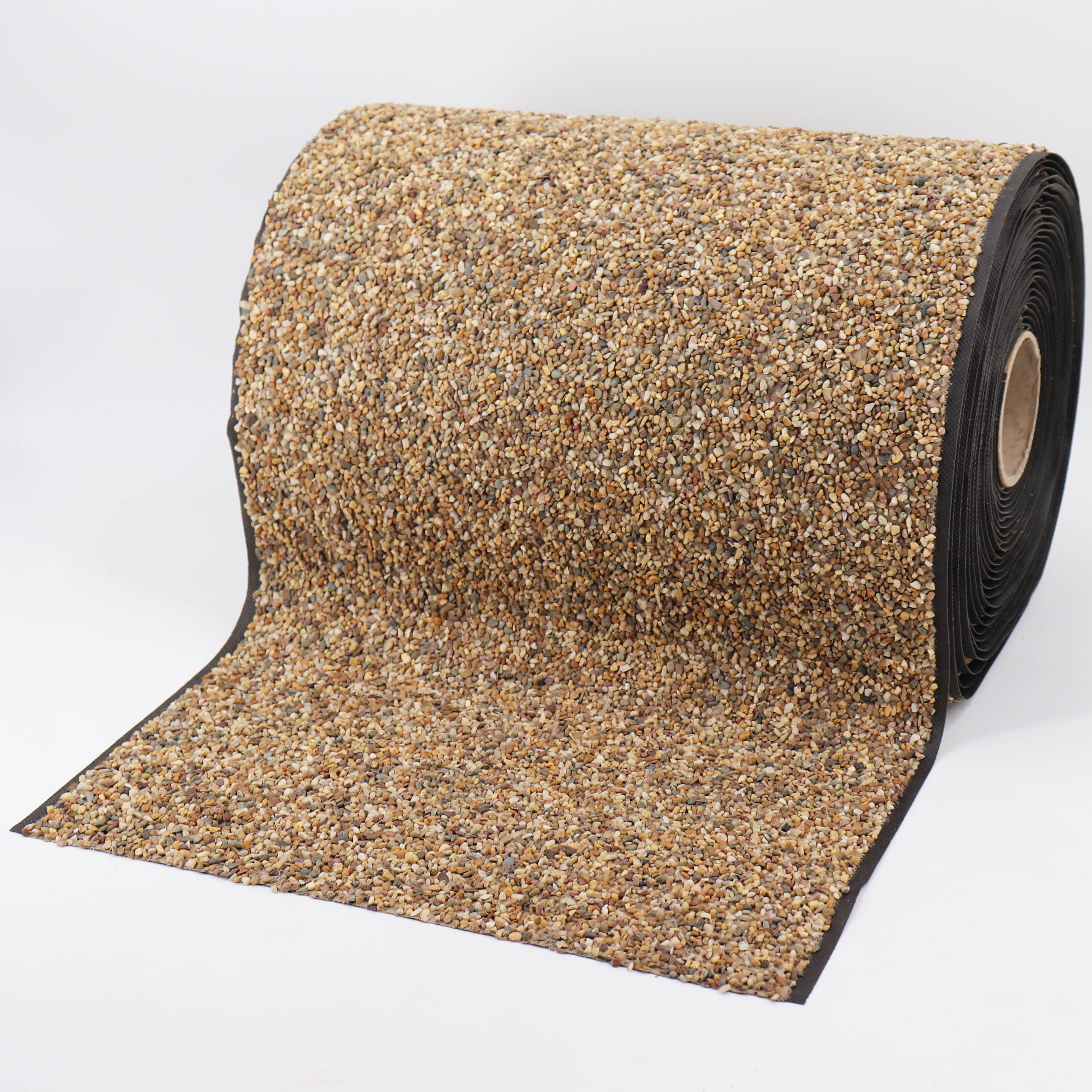 Wyściółka żwirowa 8m x 1m szerokości do obrzeży cieków wodnych w ogrodzie, wyściółka, kolor piaskowy