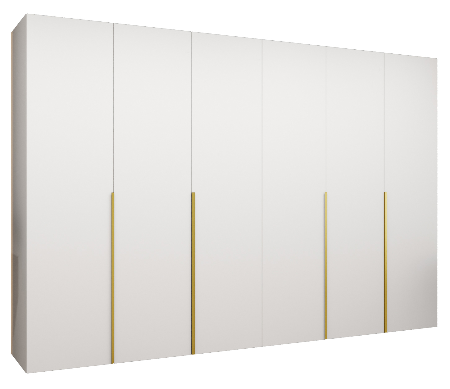 Szafa uchylna otwierana Alicante 1 300 x 52 x 202 cm biały + u. złoty Abiks Meble