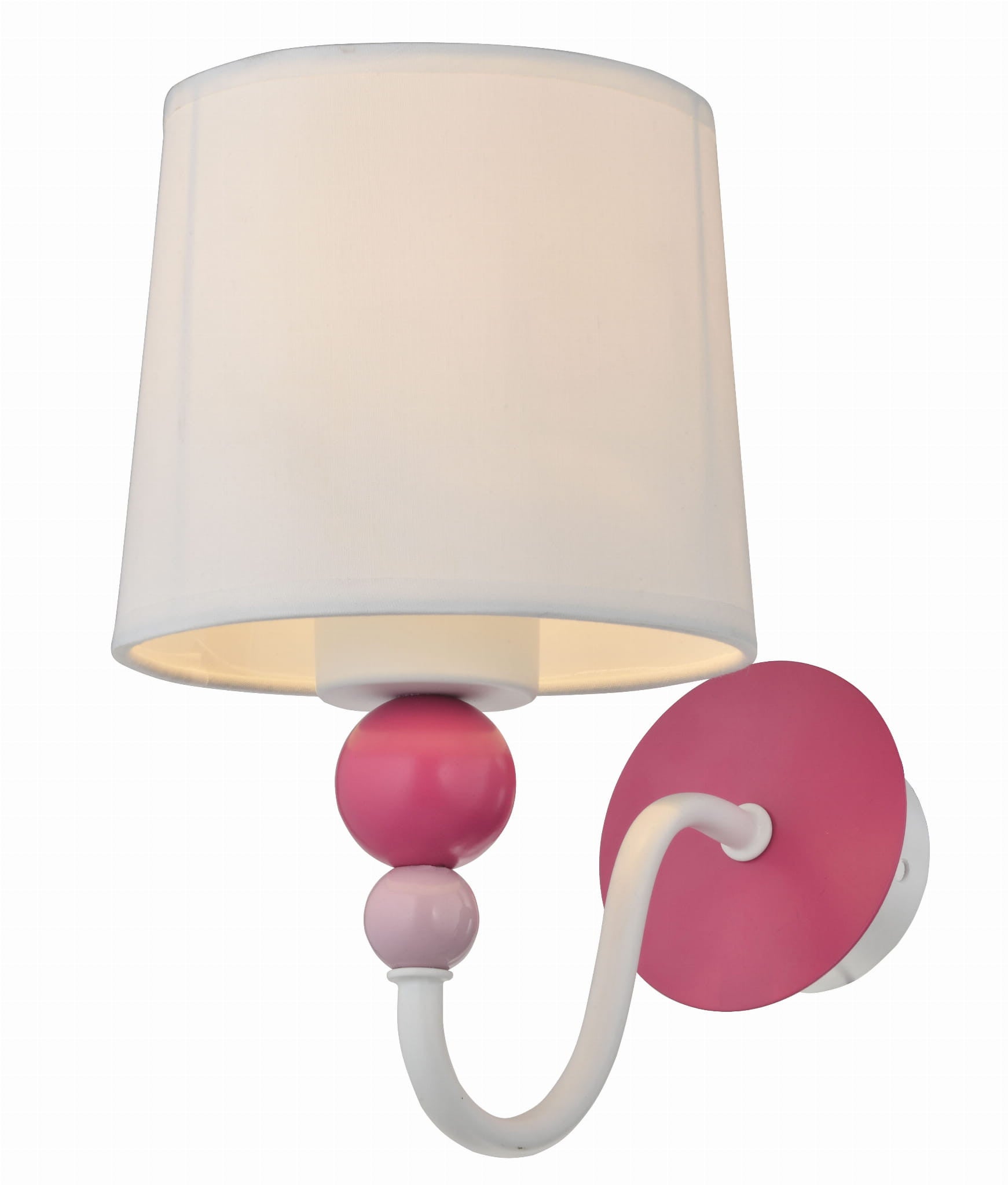 Kinkiet ścienny Bebe różowo-biały 1xE27x60W wym: 22 x 10 x 12 cm tkanina IP20 Candellux