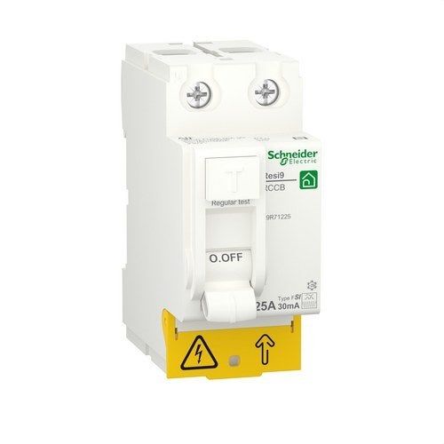 RCCB Schneider Electric R9R, 2P, 25A, sensibilà 30mA, Tipo A