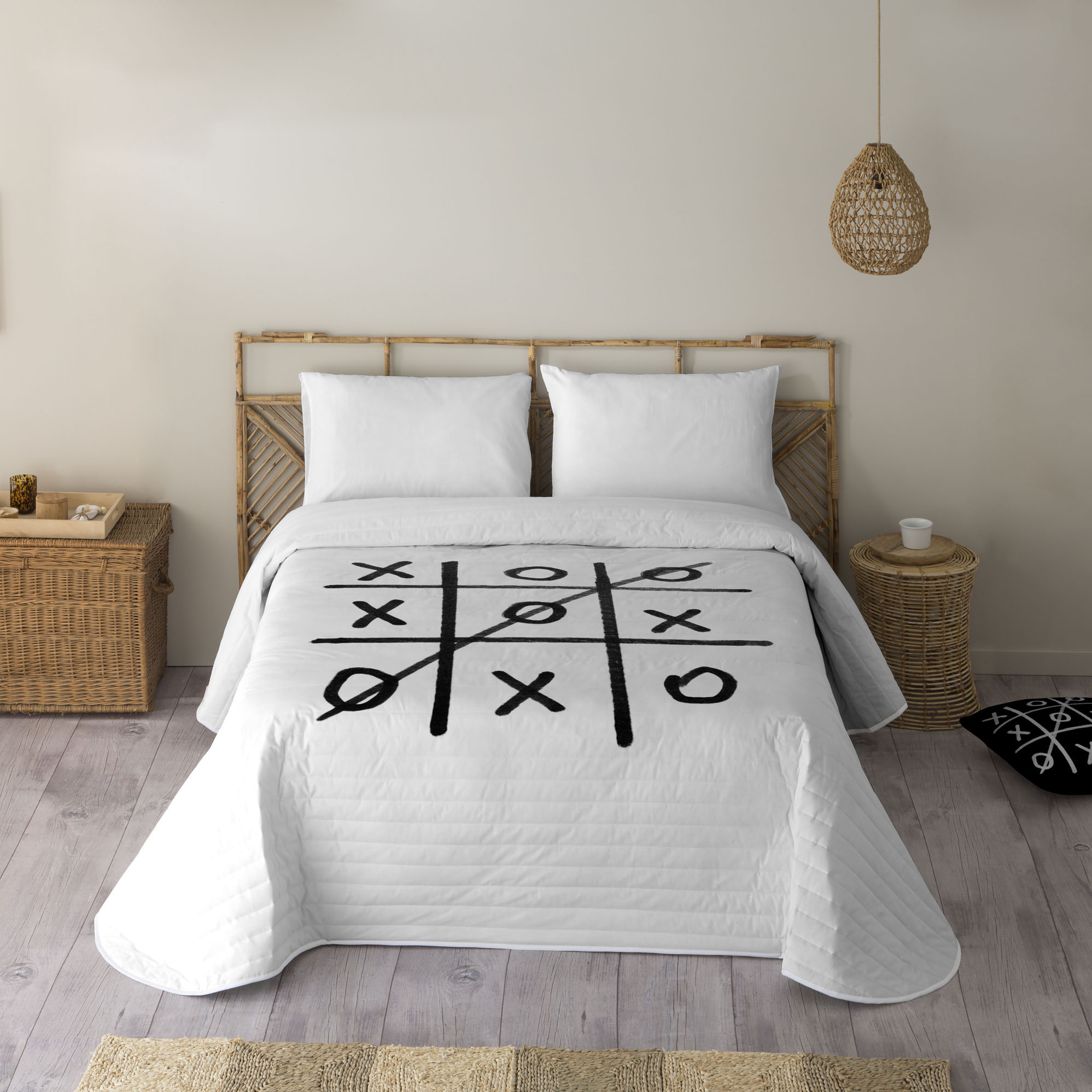 Icehome - colcha bouti estampado - gramaje 70 gramos - cama 135 - 3n raya