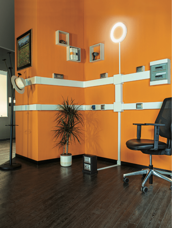 Canale bianco portacavi pvc rigido autoestinguente 60x40mm barra 2 metri - 2