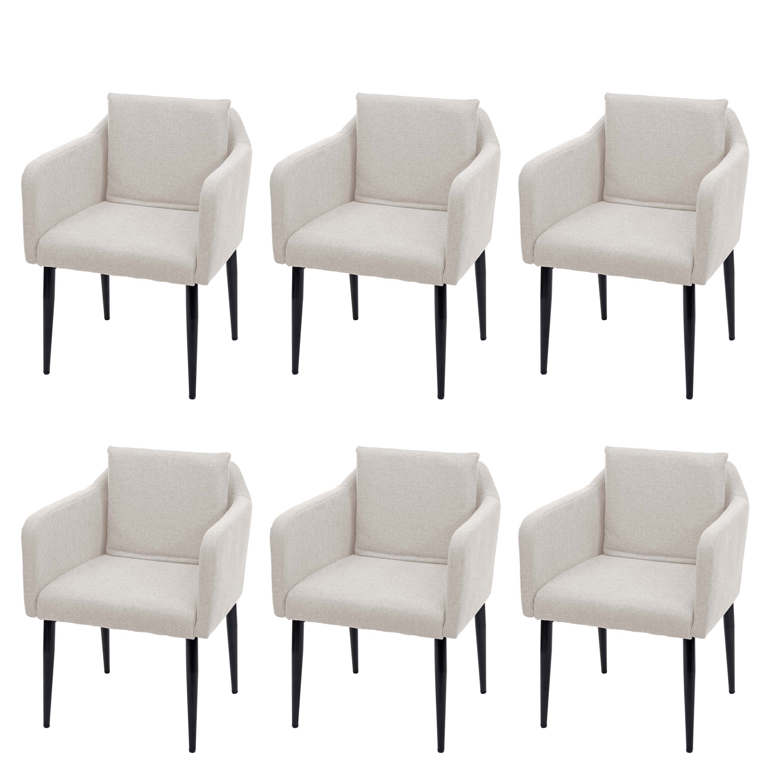 Lot De 6 Chaises De Salle à Manger HWC-N60 – Tissu Öko-Tex – Choix Couleur