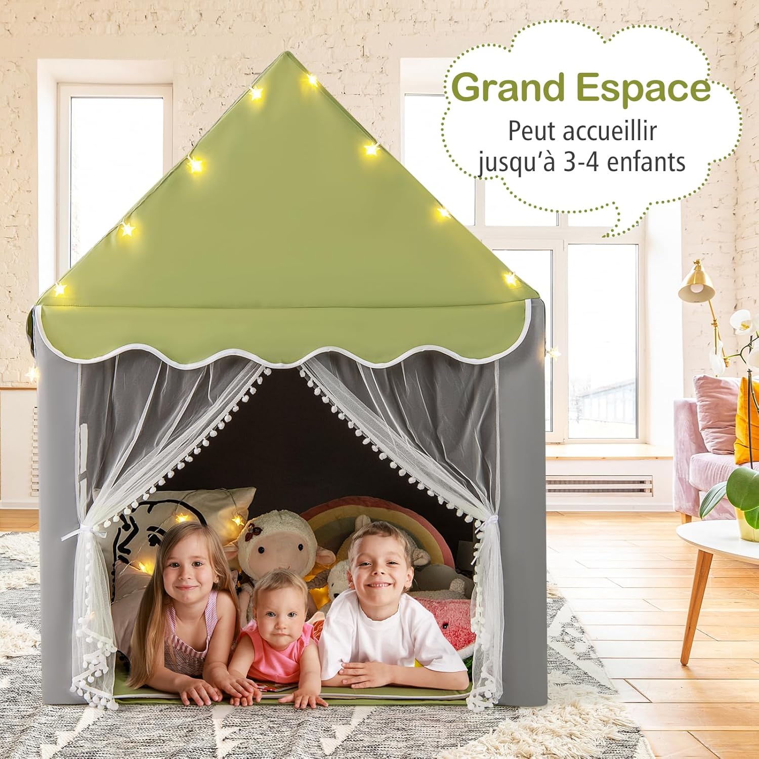 Tienda De Juegos Para Niños - Castillo Interior Grande, 120x105x128 Cm, Para Interiores Y Exteriores, Ideal Para Cumpleaños Y Juego Imaginativo