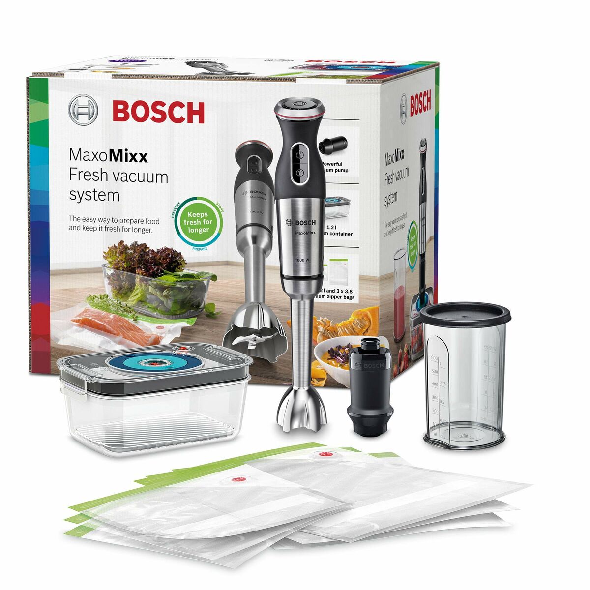 Bosch MaxoMixx MS8CM61V1 Batidora de Mano 1000W Inox - Imagen 3