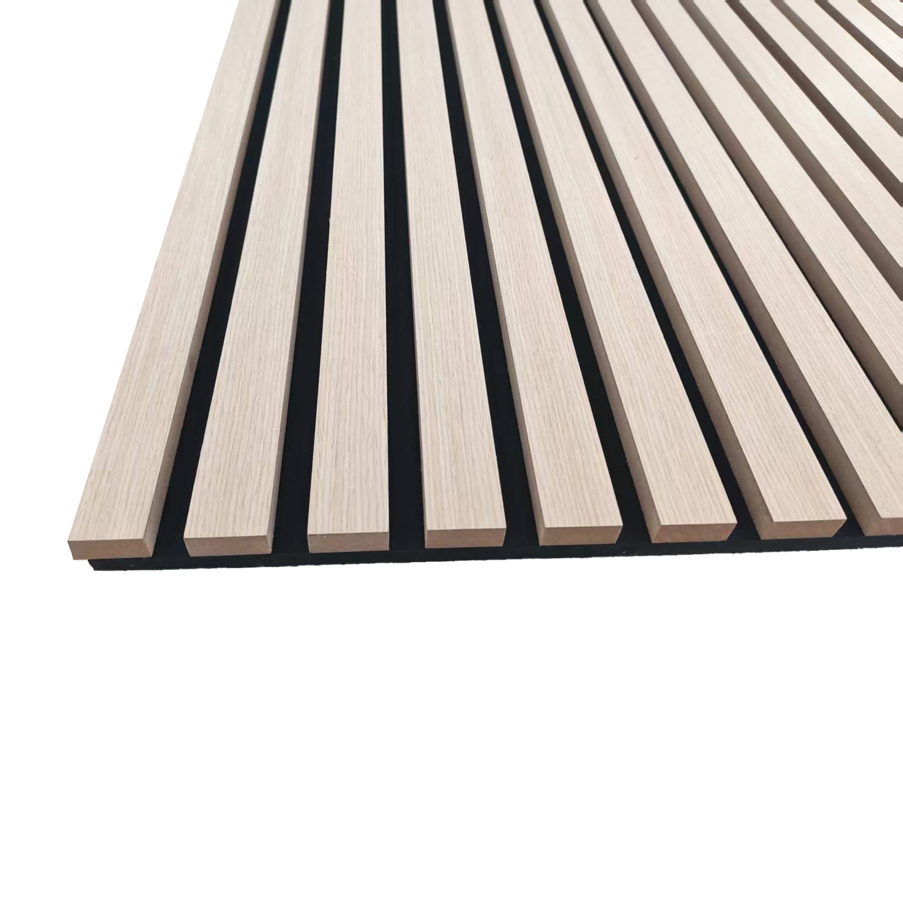 Lot de 3 - Ep. 21mm - 240 x 60cm - Chêne naturel - Panneaux muraux acoustiques, feutrine noire, by Ocean - 4