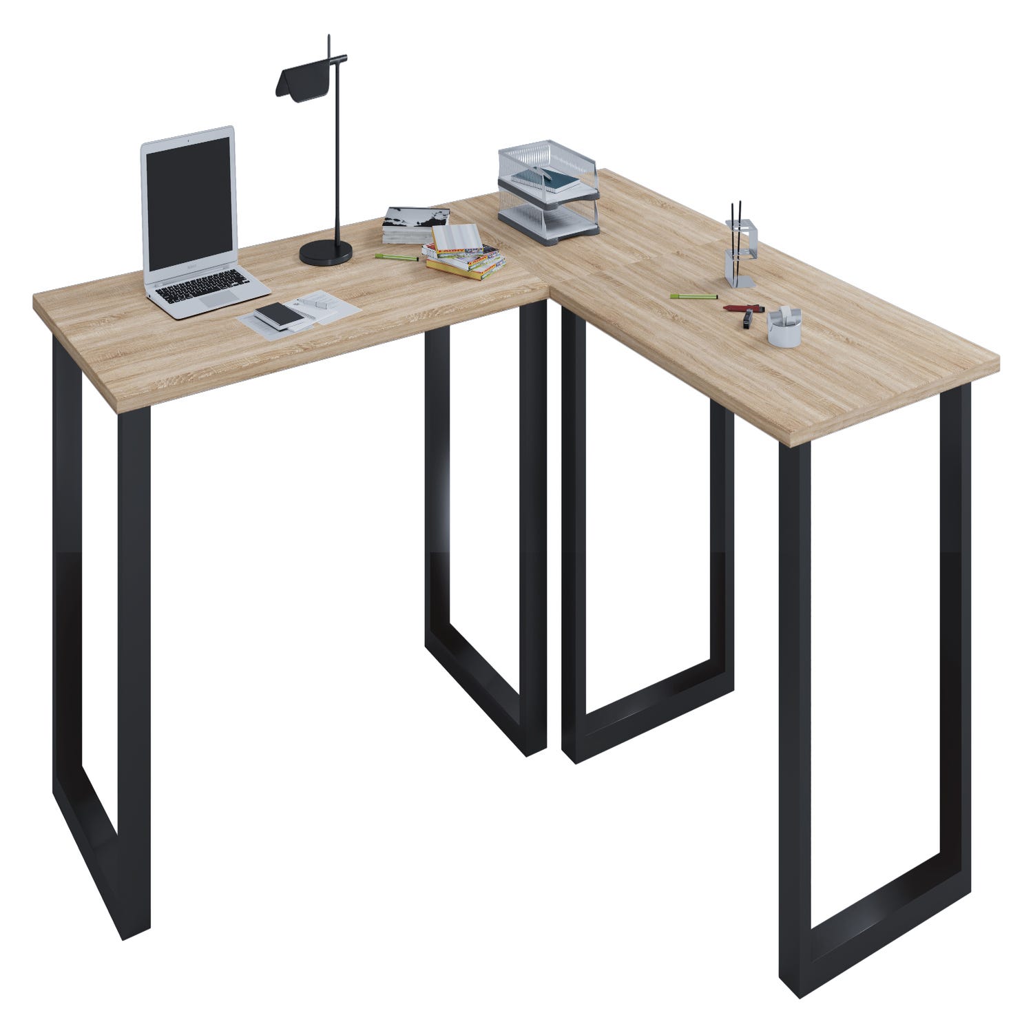 Bureau D angle Lona 80 Cm U Alu Noir Leroy Merlin Bureau D angle Lona 80 Cm U Alu Noir Leroy Merlin