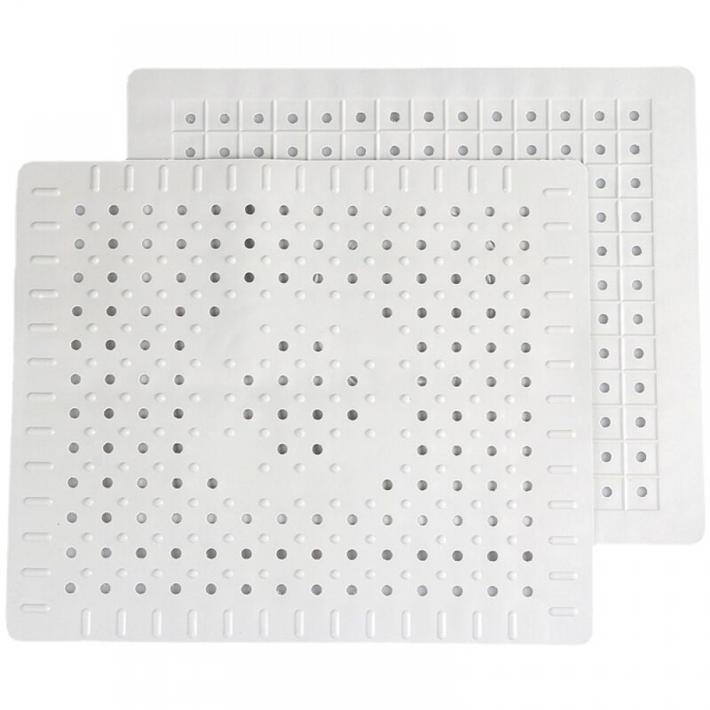 Zestaw 2 mat ochronnych pod zlew kuchenny, z wytrzymałej gumy antypoślizgowej, łatwych do czyszczenia i do samodzielnego przycięcia.