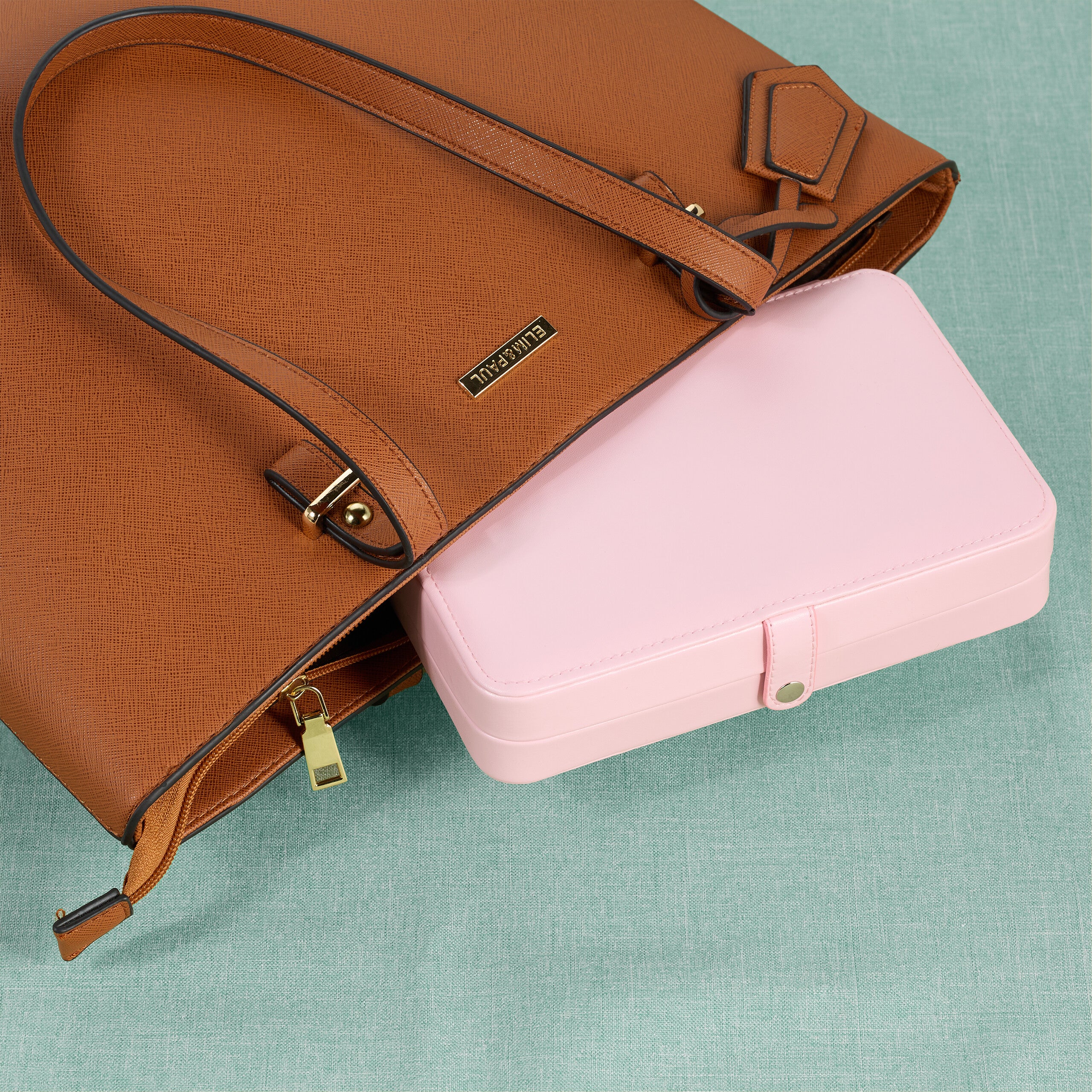Lolalet Portagioie da Viaggio Donna con Borchetta Trasparente - Scatola Organizer Portatile per Collane, Braccialetti, Orecchini, Anelli -Media, Rosa