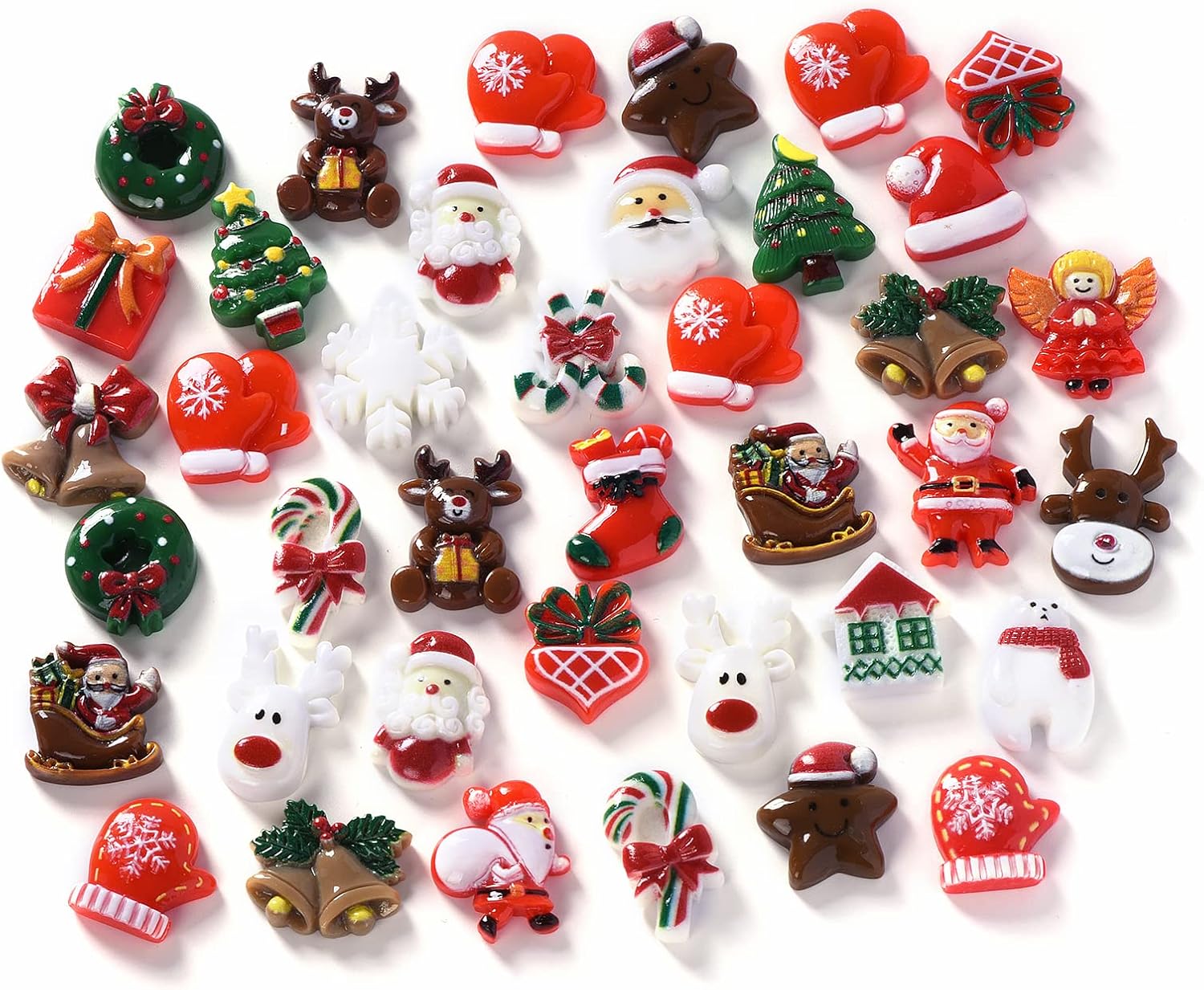 15 Miniature Natalizie In Resina: Babbo Natale, Albero, Pupazzo Di Neve – Decorazione Tavolo